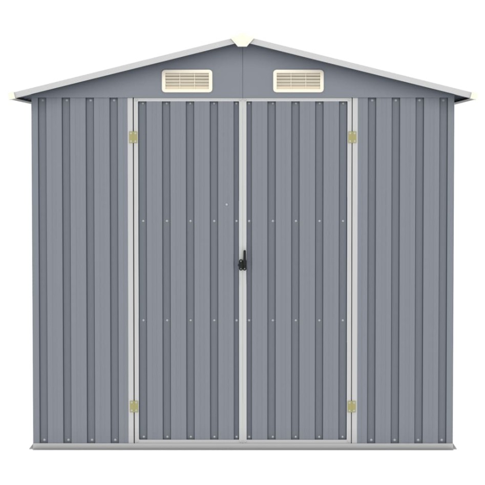 Cobertizo de jardín acero galvanizado gris 205x129x183