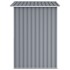 Cobertizo de jardín acero galvanizado gris 205x129x183