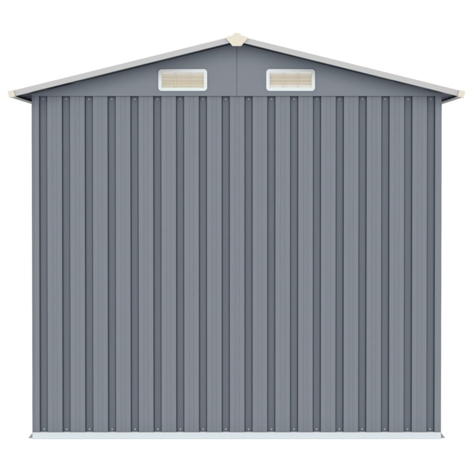 Cobertizo de jardín acero galvanizado gris 205x129x183