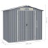 Cobertizo de jardín acero galvanizado gris 205x129x183