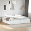 Estructura de cama madera de ingeniería blanca 200x200 cm