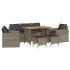 Set de muebles de jardín 6 pzas y cojines ratán sintético