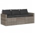 Set de muebles de jardín 6 pzas y cojines ratán sintético