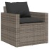 Set de muebles de jardín 6 pzas y cojines ratán sintético