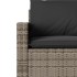 Set de muebles de jardín 6 pzas y cojines ratán sintético