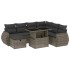 Set de sofás de jardín y cojines 8 piezas ratán sintético