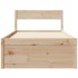 Estructura de cama sin colchón madera maciza pino 75x190