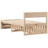 Estructura de cama sin colchón madera maciza pino 75x190