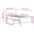 Estructura de cama sin colchón madera maciza pino 75x190