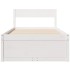 Estructura de cama sin colchón madera maciza blanca 90x190