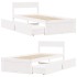 Estructura de cama sin colchón madera maciza blanca 90x190