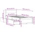 Estructura de cama sin colchón madera maciza blanca 90x190