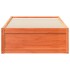 Cama sin colchón madera maciza de pino marrón cera 100x200
