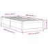 Cama sin colchón madera maciza de pino marrón cera 100x200