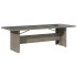 Mesa de jardín superficie de vidrio ratán PE gris 240x90x75