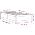 Estructura de cama sin colchón madera de pino blanca 90x200