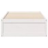 Estructura de cama sin colchón madera maciza blanca 75x190
