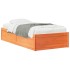 Estructura de cama sin colchón madera maciza marrón 90x190