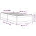 Estructura de cama sin colchón madera maciza marrón 90x190