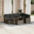 Set de sofás de jardín y cojines 8 piezas ratán sintético