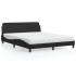Cama con colchón cuero sintético negro 160x200