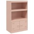 Aparador de acero rosa 67x39x107