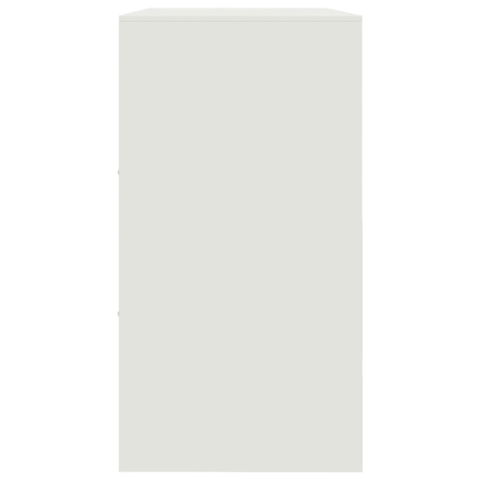 Aparador de acero blanco 99x39x73