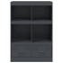Aparador de acero gris antracita 67x39x95