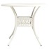 Mesa de jardín aluminio fundido blanco 90x90x74