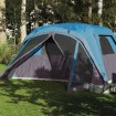 Tienda campaña familiar con porche 6 personas impermeable azul