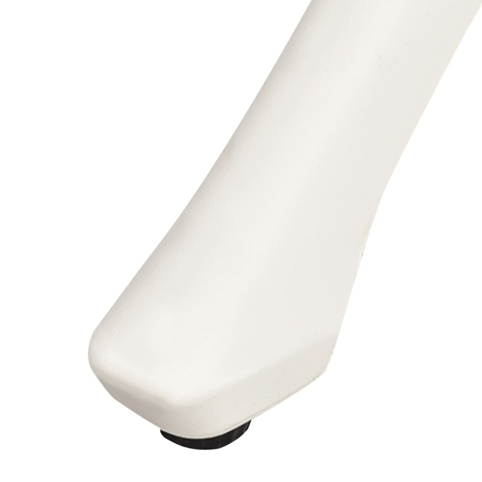 Mesa de jardín aluminio fundido blanco 90x90x74