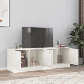Muebles para TV 2 unidades acero blanco 67x39x44