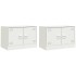 Muebles para TV 2 unidades acero blanco 67x39x44