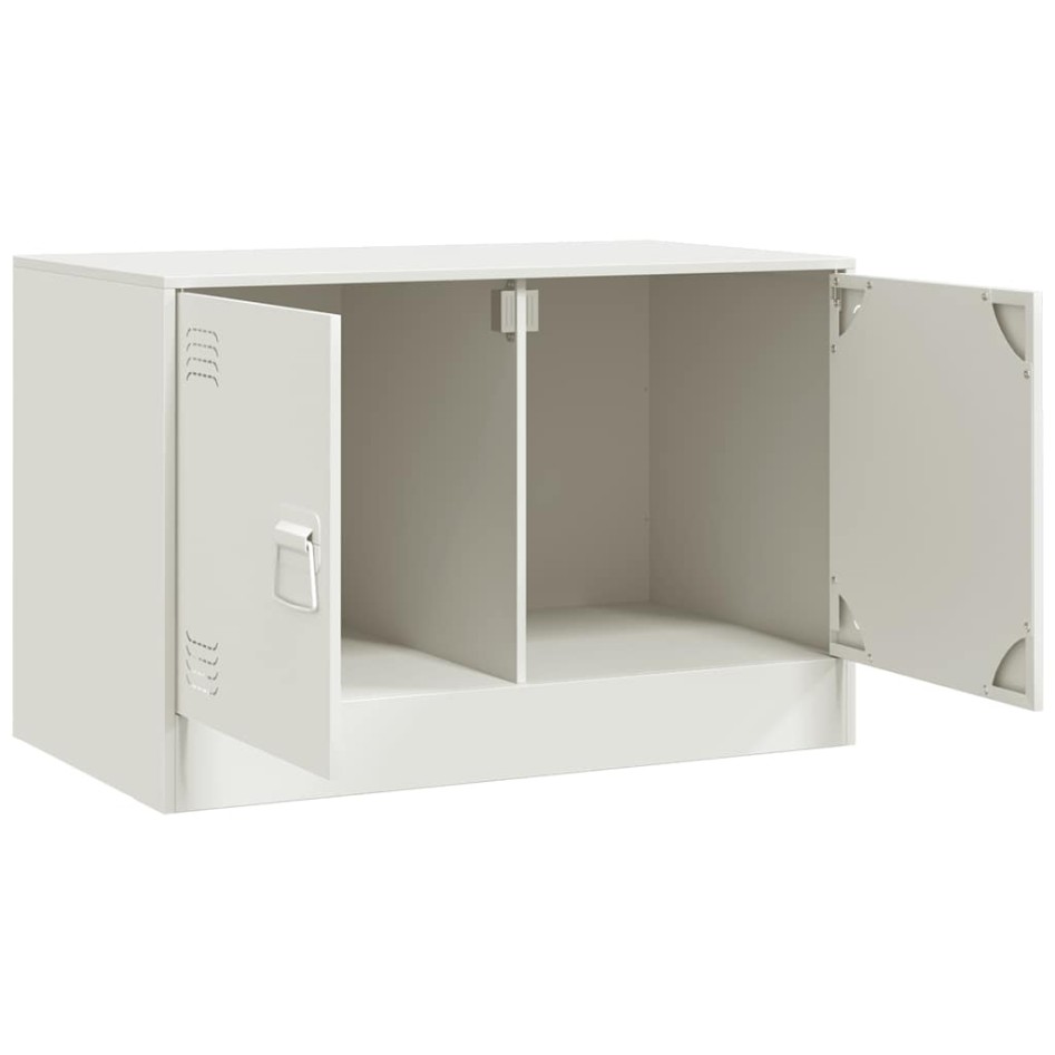 Muebles para TV 2 unidades acero blanco 67x39x44