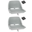 Set de asientos plegables para barco 4 uds gris