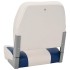 Set asientos plegables para barco 4 uds con cojín blanco y