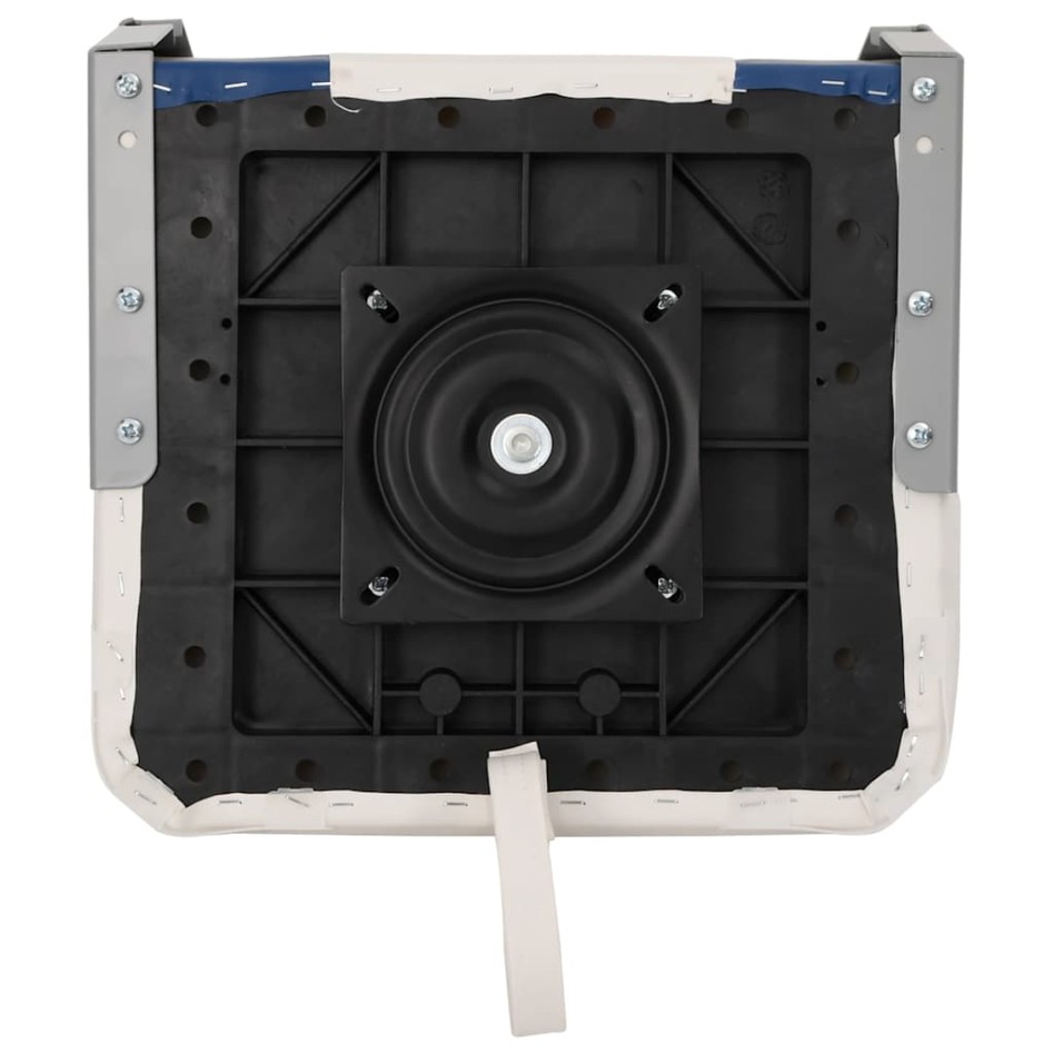 Set asientos plegables para barco 4 uds con cojín blanco y