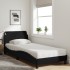 Cama con colchón tela negro 90x190