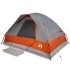 Tienda familiar con cúpula impermeable 6 personas gris