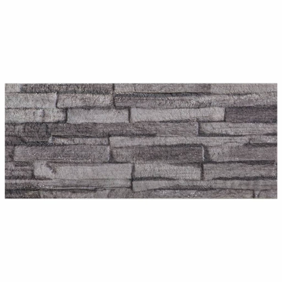 Paneles de pared 3D 14 unidades EPS gris antracita 100x25