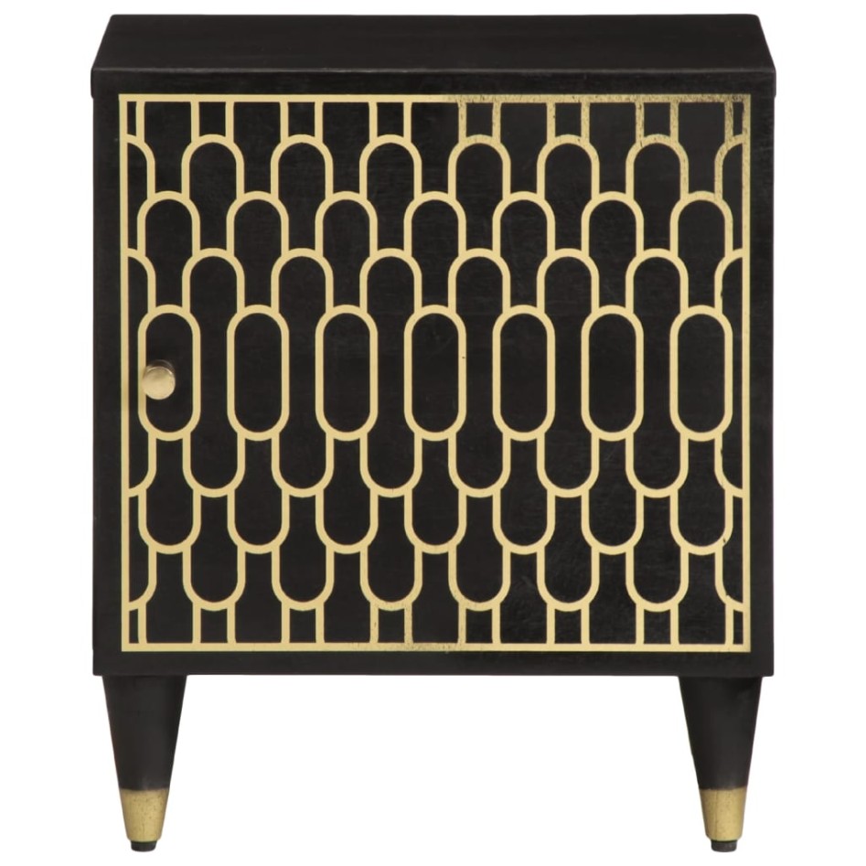 Mesitas de noche 2 uds madera maciza de mango 40x33x46