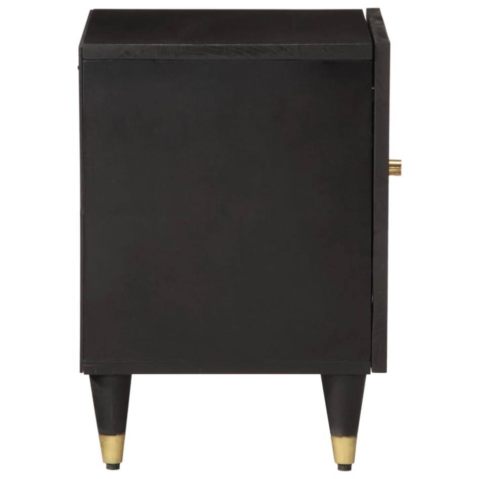 Mesitas de noche 2 uds madera maciza de mango 40x33x46