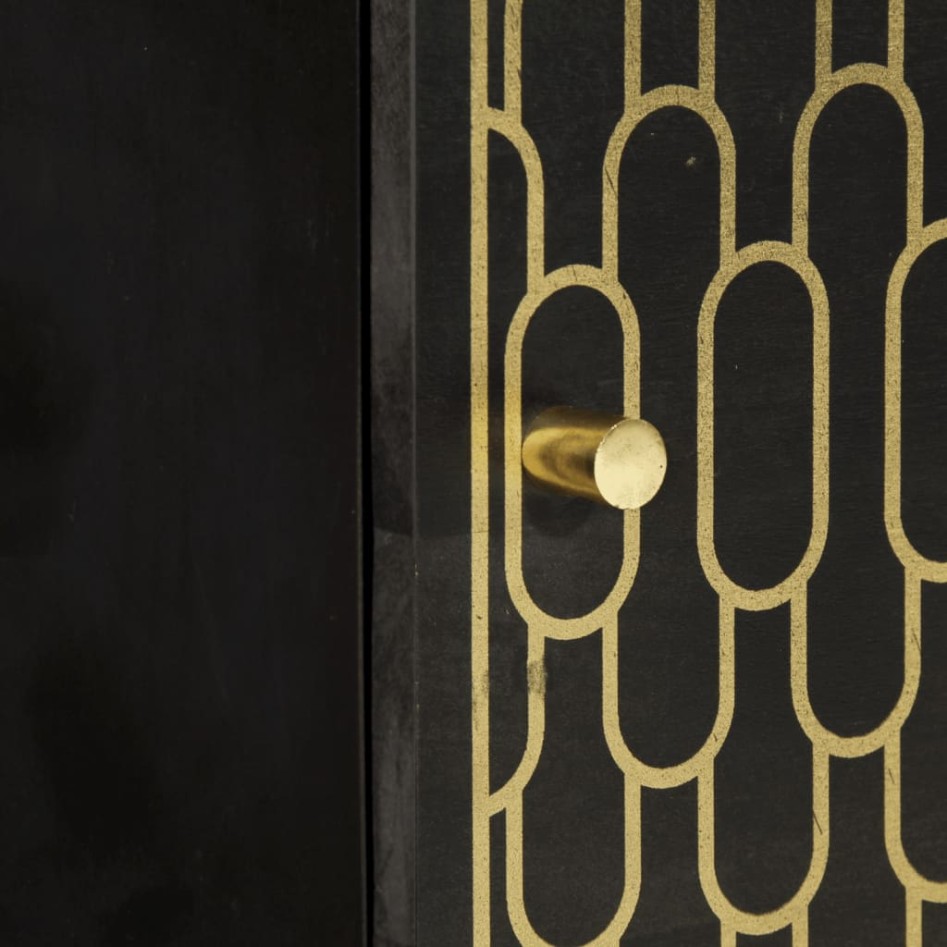 Mesitas de noche 2 uds madera maciza de mango 40x33x46