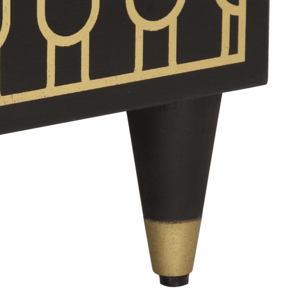 Mesitas de noche 2 uds madera maciza de mango 40x33x46