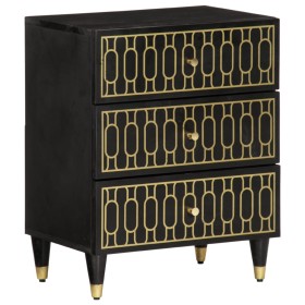 Mesita de noche madera maciza de mango 50x33x60