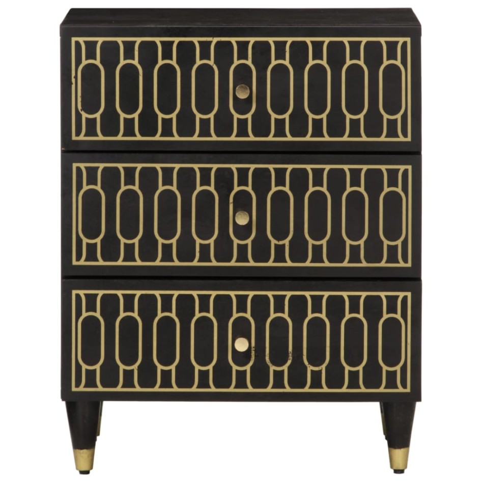 Mesita de noche madera maciza de mango 50x33x60