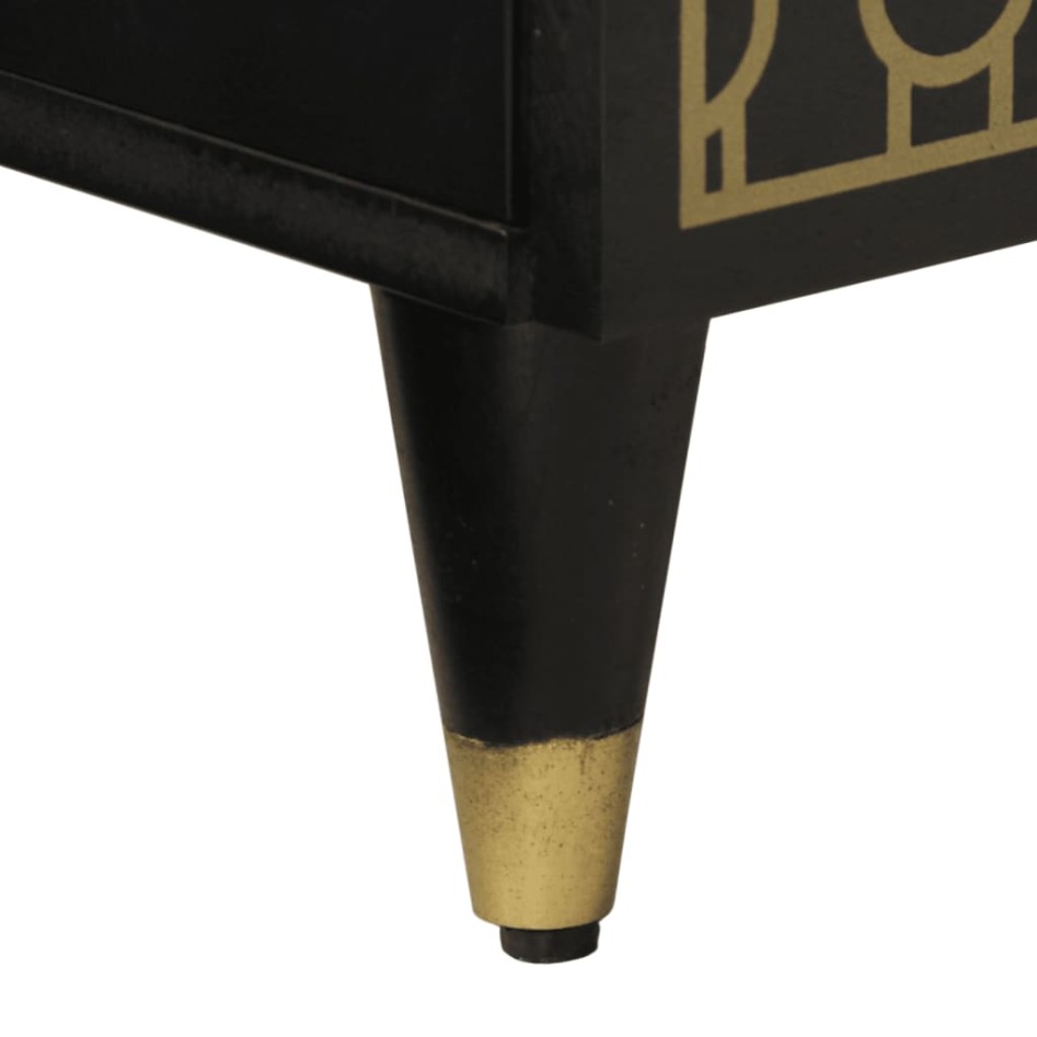 Mesita de noche madera maciza de mango 50x33x60