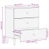 Mesita de noche madera maciza de mango 50x33x60