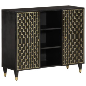 Armario auxiliar madera maciza de mango 90x33x75