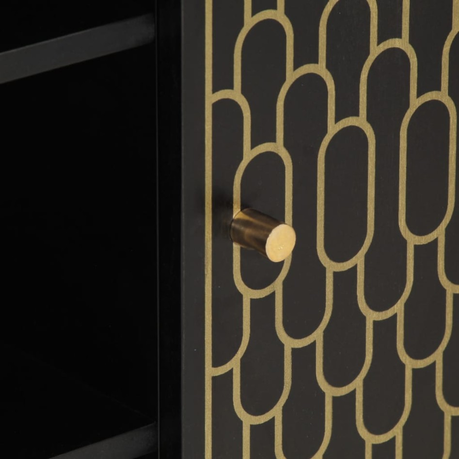 Armario auxiliar madera maciza de mango 90x33x75